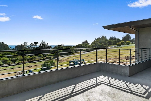 balcony with a rural view