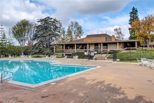 view of pool with a patio