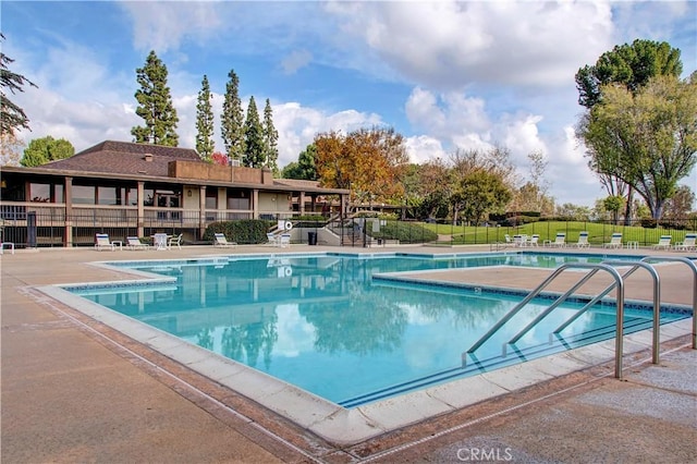 view of pool with a patio area