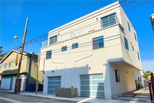 view of property with a garage