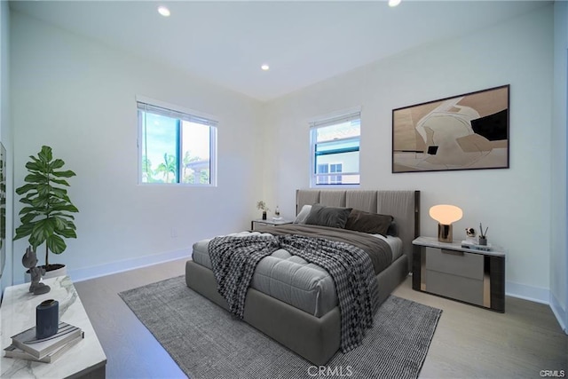 4455 S Slauson Ave, Culver City, CA 90230 - bedroom featuring light wood-style flooring, baseboards, and recessed lighting