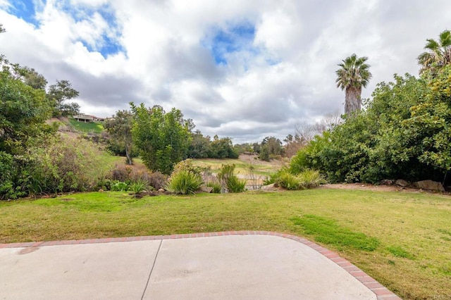 view of yard with a patio area