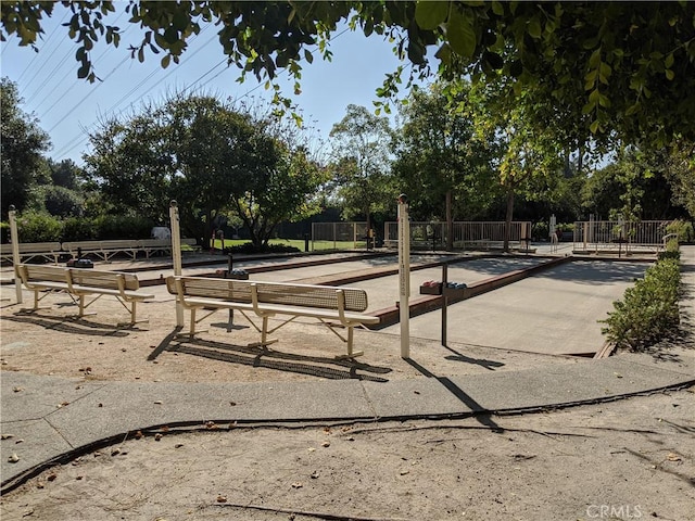 surrounding community featuring fence