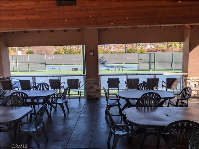 view of sunroom