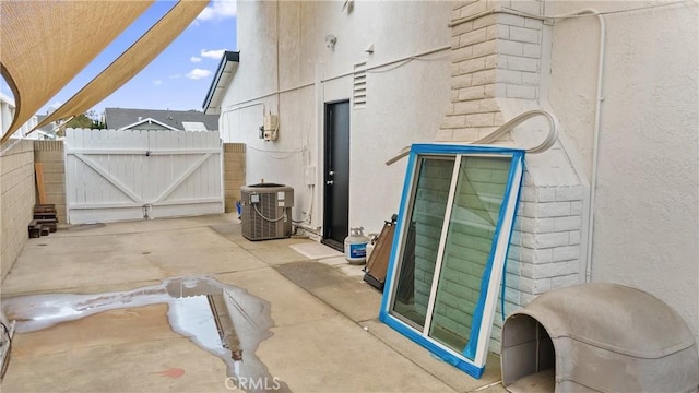 view of patio / terrace with central AC