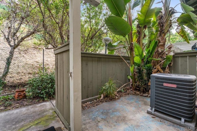 view of patio / terrace with central air condition unit