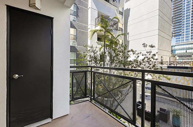 balcony featuring a view of city