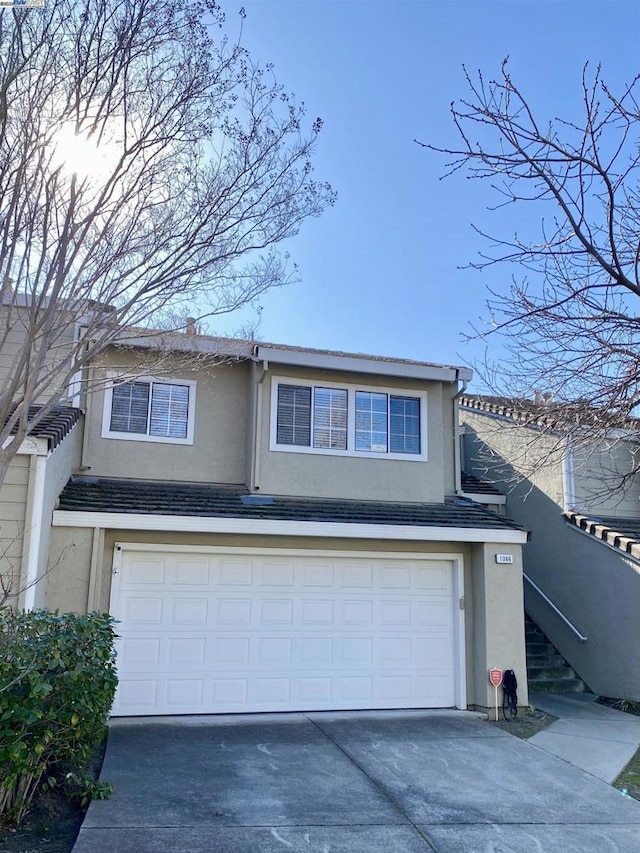 view of front of home featuring a garage