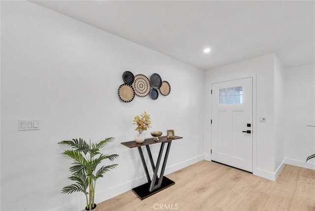 entrance foyer featuring light hardwood / wood-style flooring