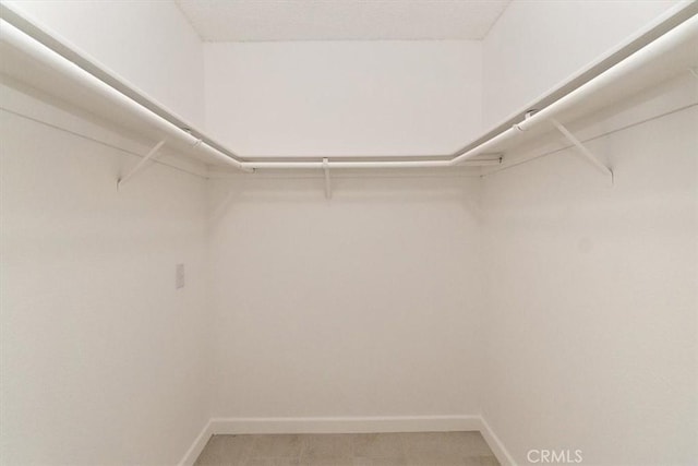 view of walk in closet