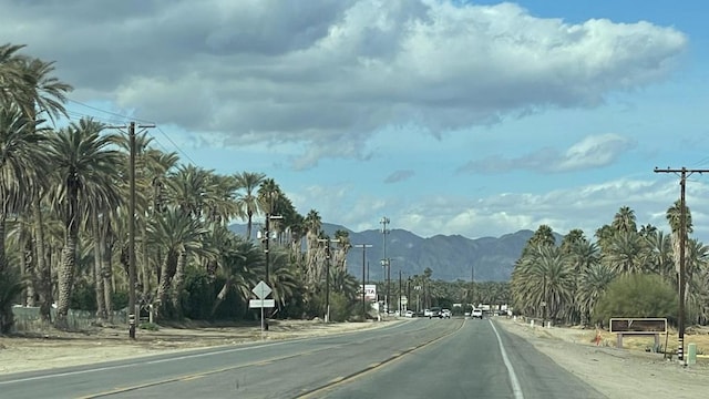 view of street featuring a mountain view