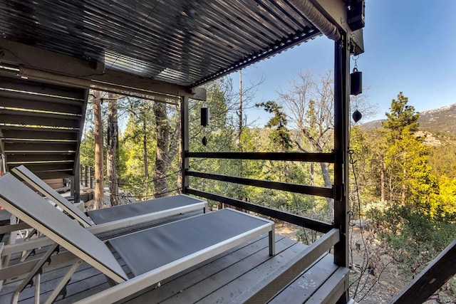 view of wooden terrace