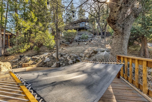 view of wooden deck