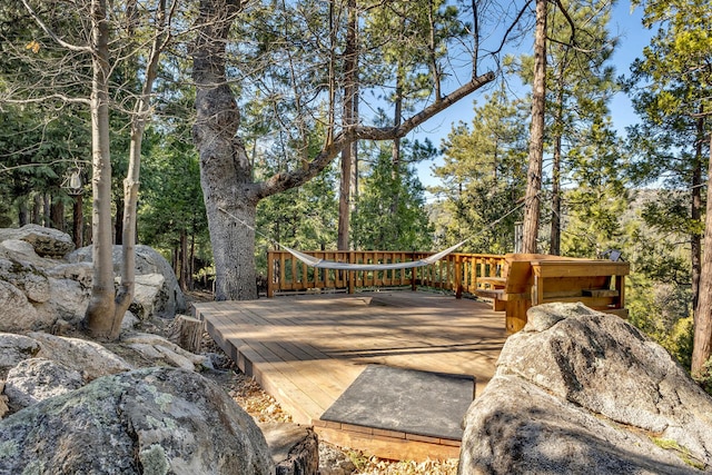 view of wooden terrace