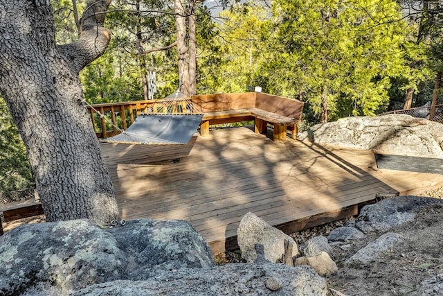 view of wooden deck