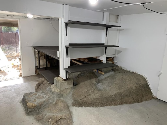 view of basement