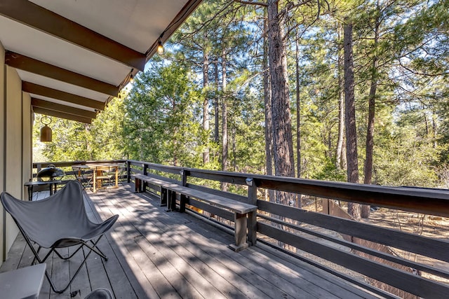 view of wooden deck