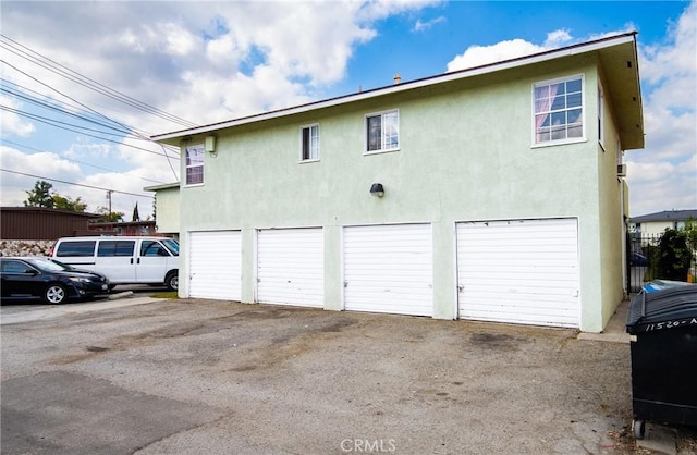 view of home's exterior with a garage