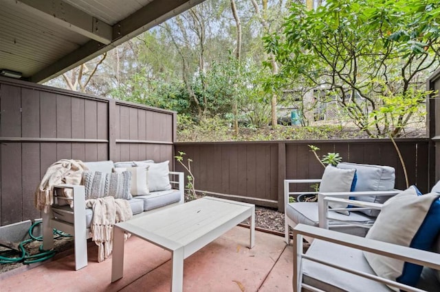 view of patio / terrace with outdoor lounge area