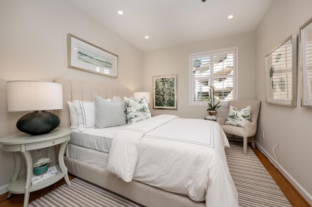 bedroom featuring hardwood / wood-style flooring