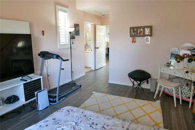 interior space featuring dark hardwood / wood-style flooring