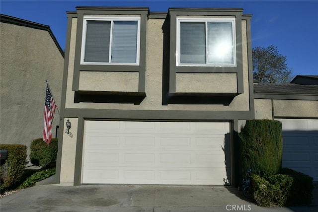 view of home's exterior with a garage