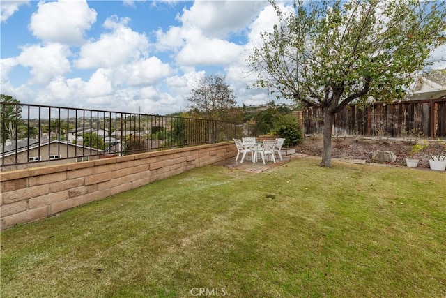 view of yard featuring a patio