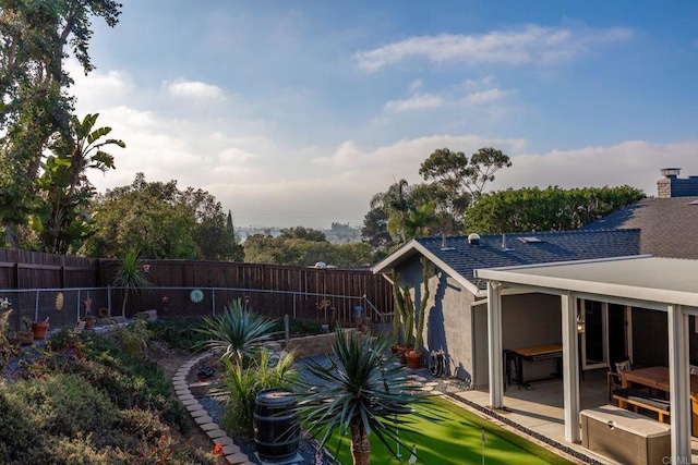 view of yard featuring a patio