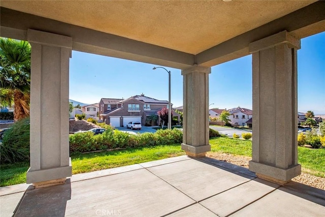 view of patio / terrace with a residential view