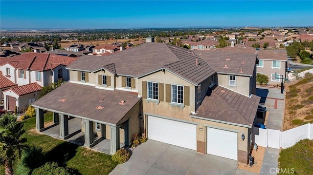 aerial view featuring a residential view