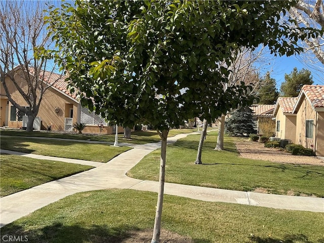 surrounding community featuring a lawn