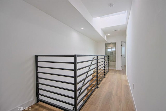 hall featuring hardwood / wood-style flooring