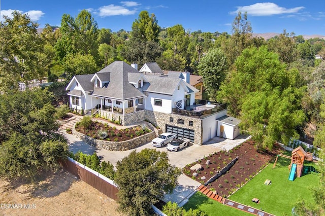 birds eye view of property