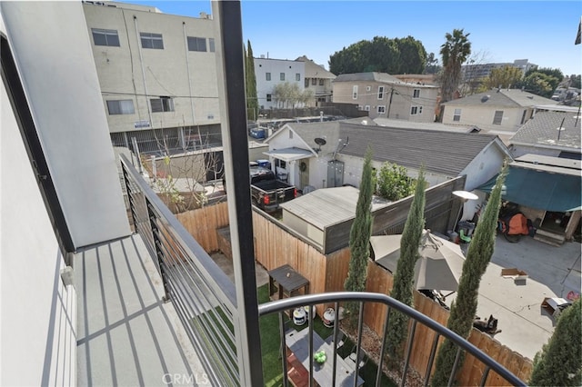 balcony featuring a residential view