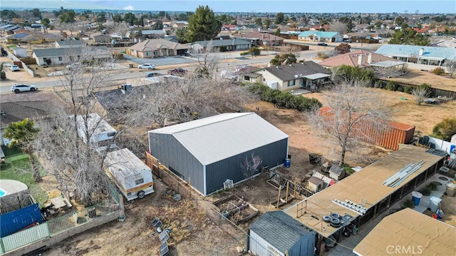 aerial view featuring a residential view