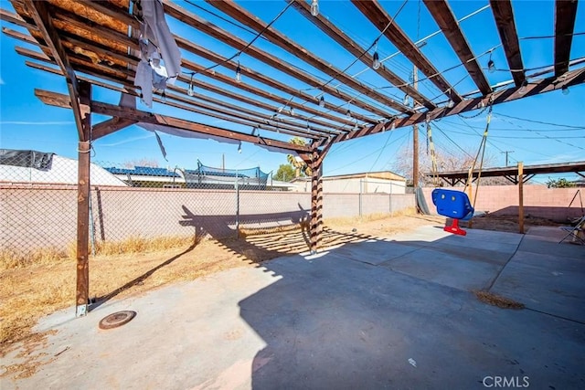 view of patio with a pergola