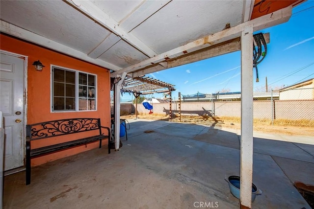 view of patio / terrace with a pergola