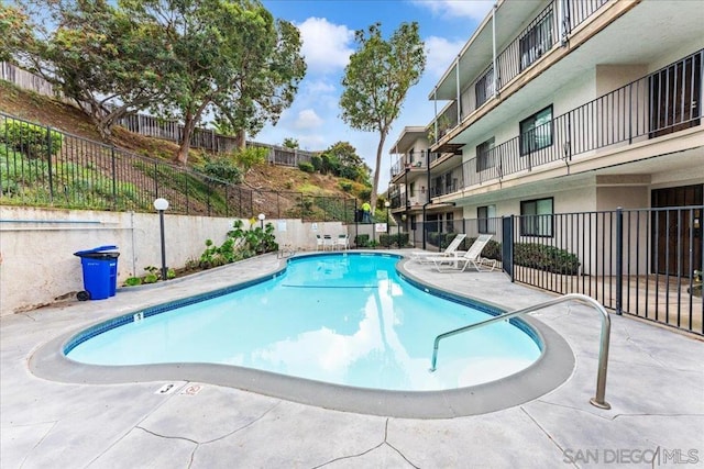 view of pool with a patio area