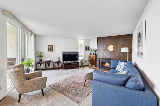 view of carpeted living room