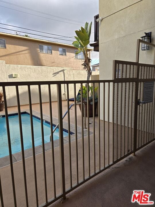 balcony with a patio area