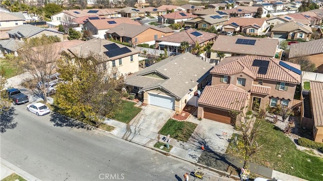 aerial view with a residential view