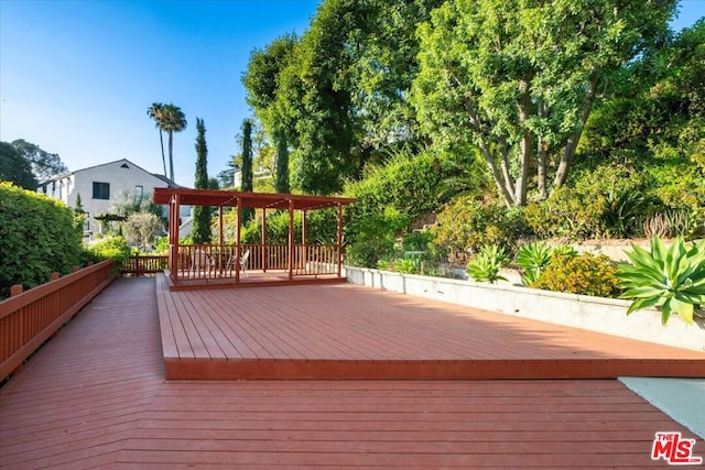 view of wooden deck