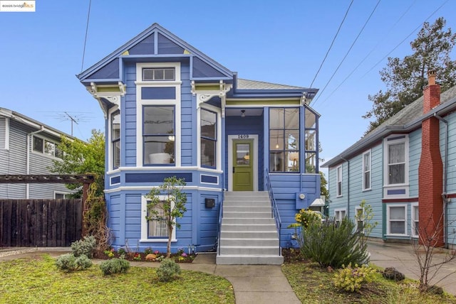 view of victorian home