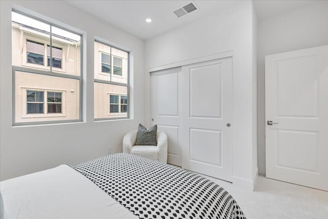 bedroom featuring a closet