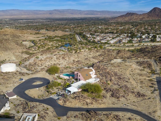 aerial view featuring a mountain view