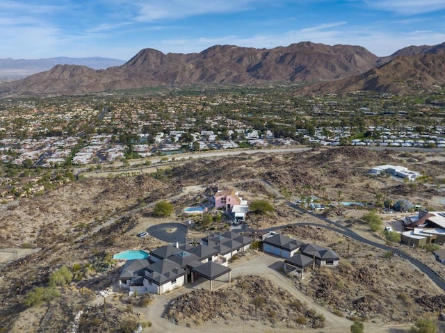 aerial view featuring a mountain view