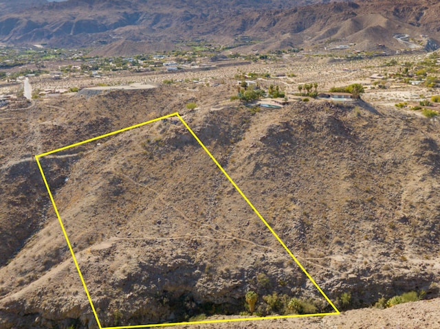 aerial view with a mountain view