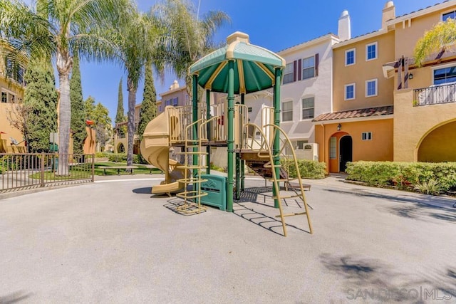 view of jungle gym