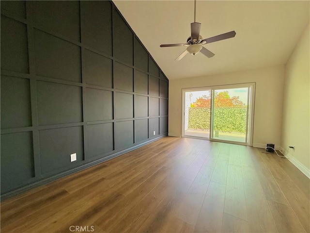 1430 E Foothill Blvd, Glendora, CA 91741 - unfurnished room featuring light wood finished floors, a ceiling fan, and high vaulted ceiling