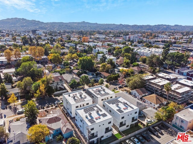 bird's eye view with a mountain view